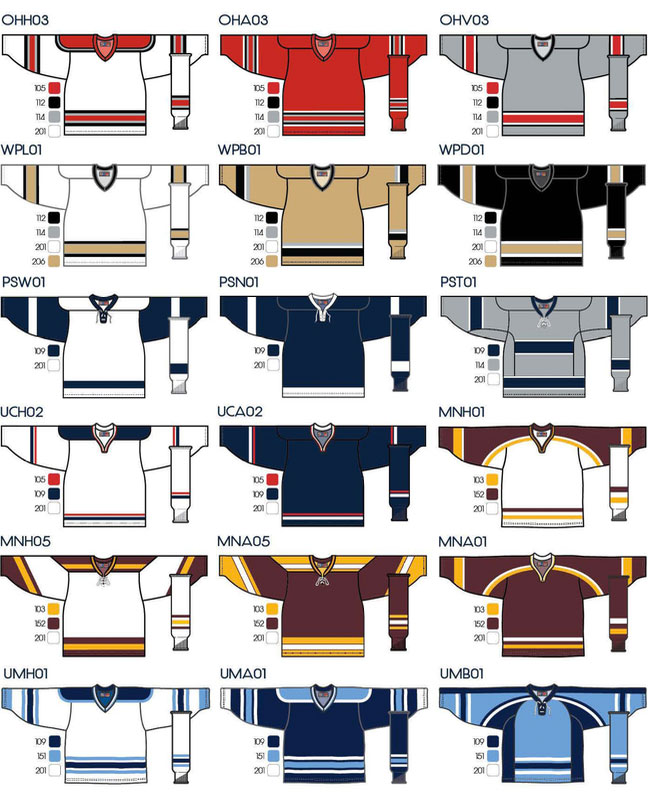 Blank Hockey Jerseys / Practice Hockey Jerseys