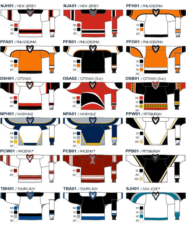 Adult Stock Ice Hockey Jerseys